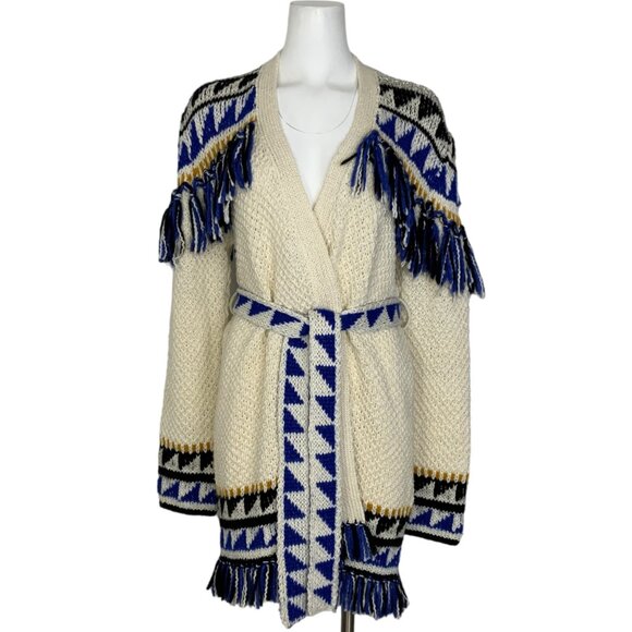 Mother The Fringe Cardigan Sweater XS The Tassel Is Worth The Hassle Tie Belt - Picture 1 of 12